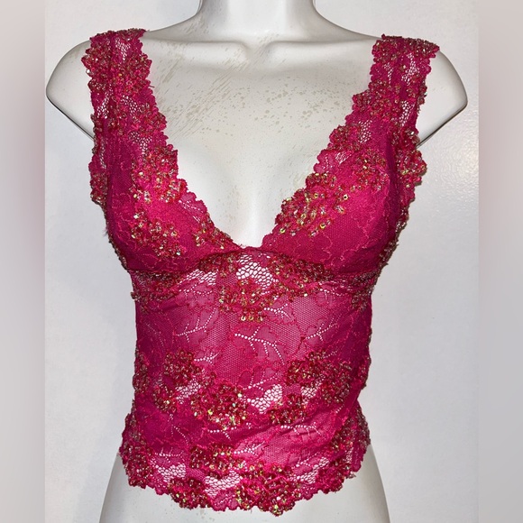 Marciano Other - Marciano Pink Lace Chemise with Scalloped Edges